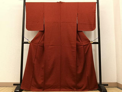平和屋着物●人間国宝　初代 六谷梅軒(六谷紀久男)錐彫り　重要無形文化　財伊勢型紙　江戸小紋　菊　正絹　逸品　BAAW5851hj