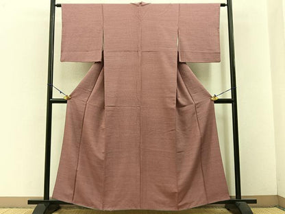 平和屋着物■上質な小紋　横縞　正絹　逸品　BAAW5854hj