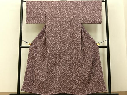 平和屋着物■上質な小紋　菊　鮫小紋柄　正絹　逸品　BAAW5868hj