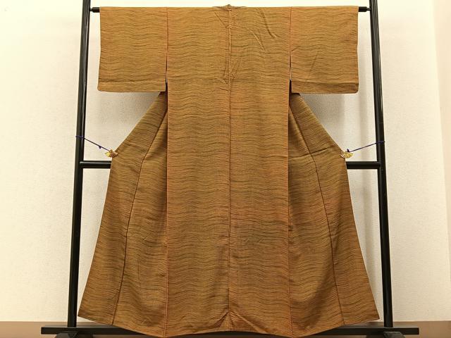 平和屋着物■上質な小紋　横縞　正絹　逸品　BAAW5870hj