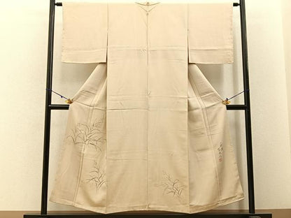 平和屋着物■訪問着　作家物　一珍染め　稲穂　金彩　鬼しぼ縮緬　正絹　逸品　未使用　BAAW5874hj