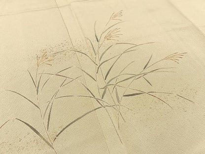 平和屋着物■訪問着　作家物　一珍染め　稲穂　金彩　鬼しぼ縮緬　正絹　逸品　未使用　BAAW5874hj