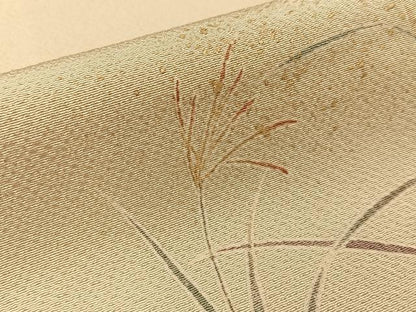 平和屋着物■訪問着　作家物　一珍染め　稲穂　金彩　鬼しぼ縮緬　正絹　逸品　未使用　BAAW5874hj