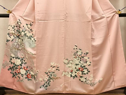 平和屋着物■訪問着　御所車花文　暈し染め　金彩　正絹　逸品　BAAW5879hj