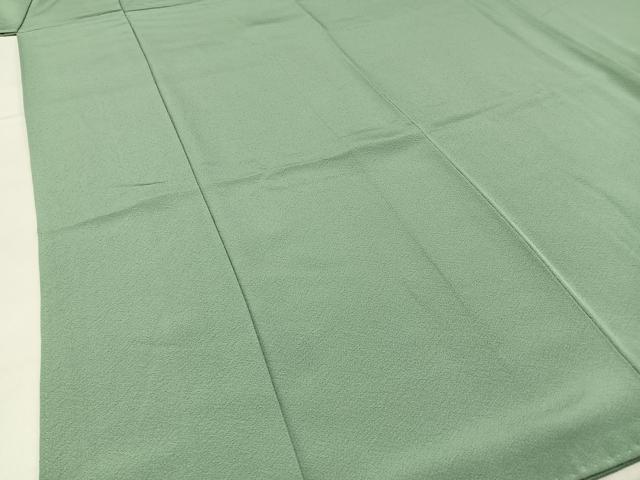 平和屋着物■上質な色無地　作家物　山葵色　正絹　逸品　BAAW5904hj