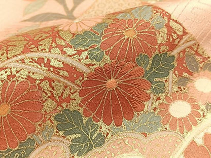 平和屋着物■訪問着　刺繍　冊子エ霞花文　暈し染め　金彩　鈴乃屋扱い　正絹　逸品　BAAW5910hj