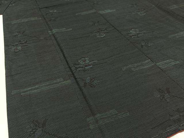 平和屋着物■本場大島紬　草花文　正絹　逸品　未使用　BAAW5911hj