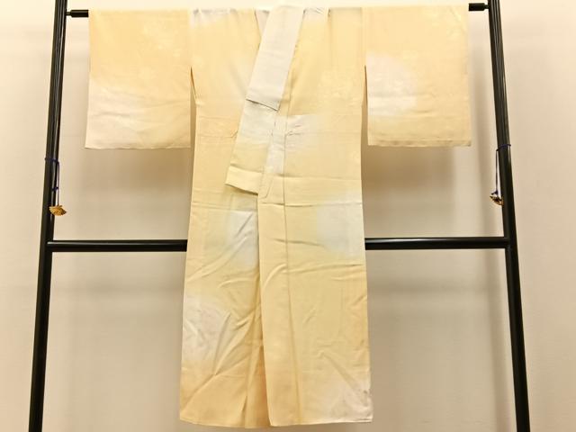 平和屋着物●長襦袢　無双仕立て　薔薇地紋　暈し染め　正絹　逸品　BAAW5920hj