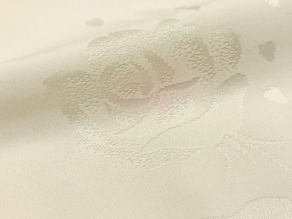 平和屋着物●長襦袢　無双仕立て　薔薇地紋　暈し染め　正絹　逸品　BAAW5920hj