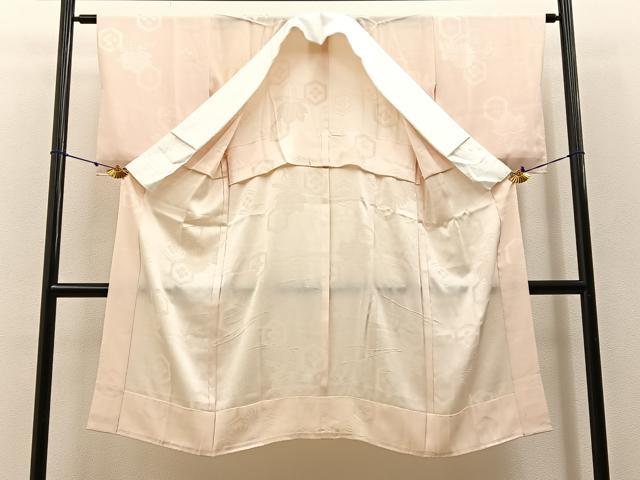 平和屋着物■長襦袢　無双仕立て　亀甲菊地紋　正絹　逸品　BAAW5940hj