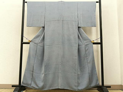 平和屋着物■上質な小紋　霞文　鬼しぼ縮緬　正絹　逸品　BAAW5956hj