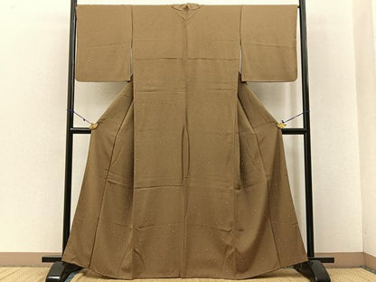 平和屋着物■上質な小紋 箔散らし 正絹 逸品 BAAW5961hj