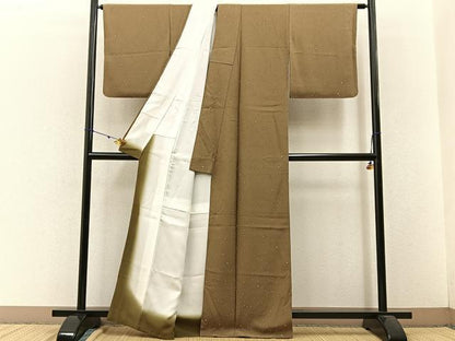 平和屋着物■上質な小紋 箔散らし 正絹 逸品 BAAW5961hj