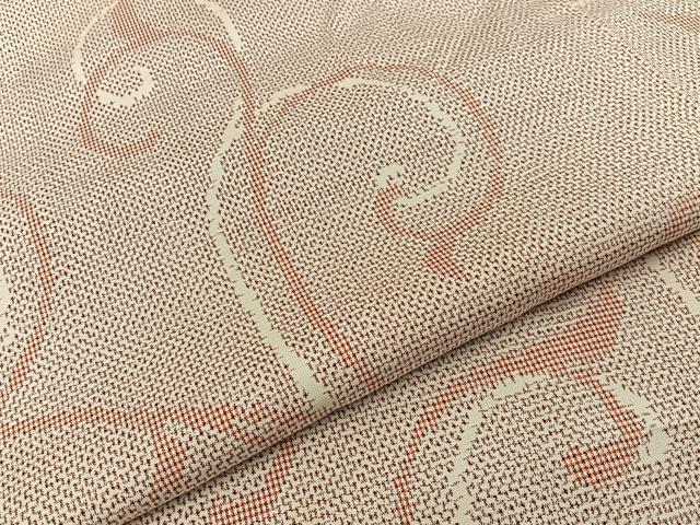 平和屋着物■上質な紬 唐草文 正絹 逸品 BAAW5962hj