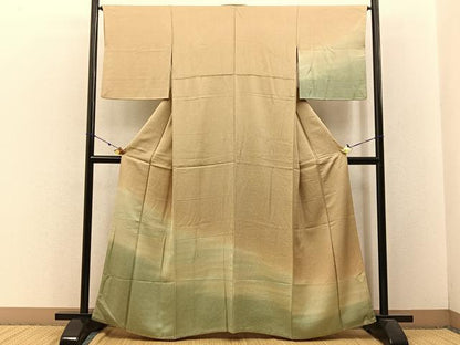 平和屋着物●訪問着　江戸小紋　鮫小紋柄　暈し染め　正絹　逸品　BAAW5976hj