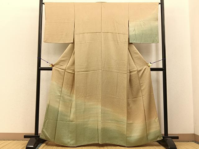 平和屋着物●訪問着　江戸小紋　鮫小紋柄　暈し染め　正絹　逸品　BAAW5976hj