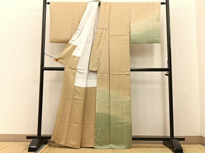 平和屋着物●訪問着　江戸小紋　鮫小紋柄　暈し染め　正絹　逸品　BAAW5976hj