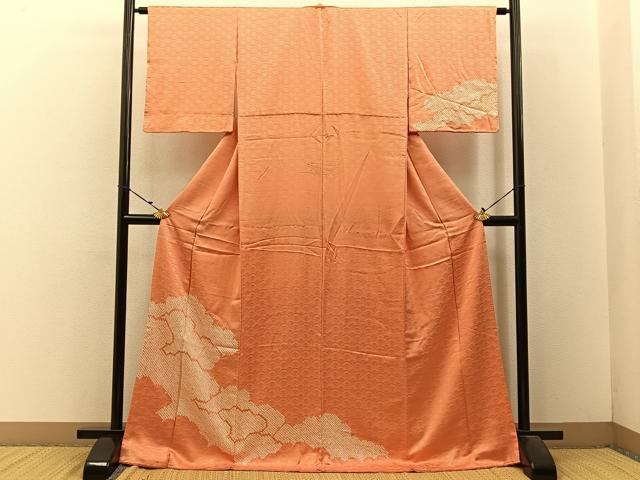 平和屋着物■訪問着 絞り 雲重ね文 正絹 逸品 BAAW5981hj
