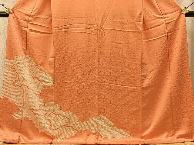 平和屋着物■訪問着 絞り 雲重ね文 正絹 逸品 BAAW5981hj