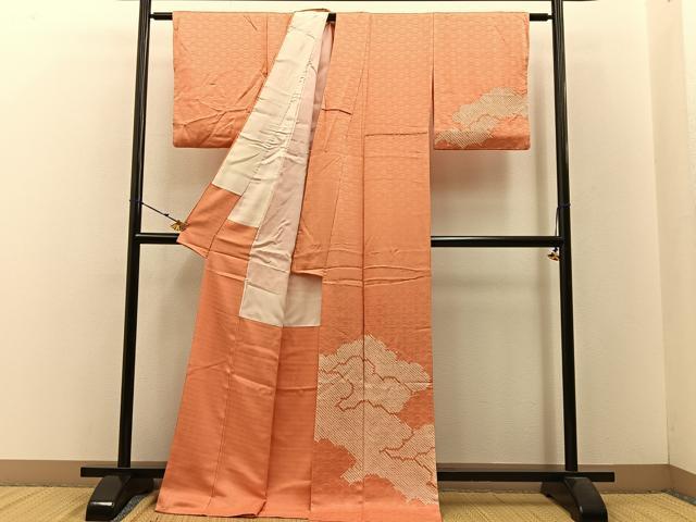 平和屋着物■訪問着 絞り 雲重ね文 正絹 逸品 BAAW5981hj