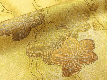 平和屋着物■上質な小紋 枝花文 金銀彩 正絹 逸品 BAAW5983hj