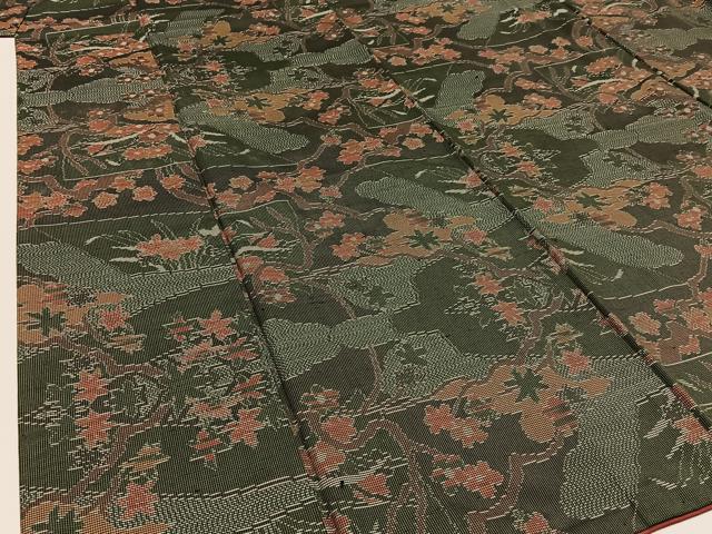 平和屋着物■本場大島紬 7マルキ 枝花文 正絹 逸品 BAAW5989hj