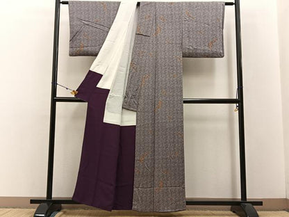 平和屋着物■上質な小紋 草花尽くし 正絹 逸品 BAAW5990hj