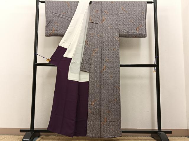 平和屋着物■上質な小紋 草花尽くし 正絹 逸品 BAAW5990hj