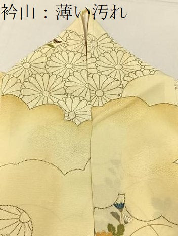 平和屋着物■上質な小紋 雲取菊文 金彩 正絹 逸品 BAAW5991hj