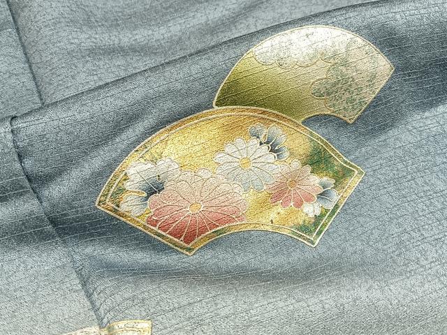 平和屋着物■訪問着 地紙花文 暈し染め 金銀彩 正絹 逸品 BAAW5992hj