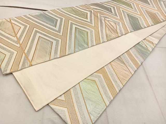 平和屋着物◎六通柄袋帯 檜垣文 金銀糸 正絹 逸品 BAAW6031mz