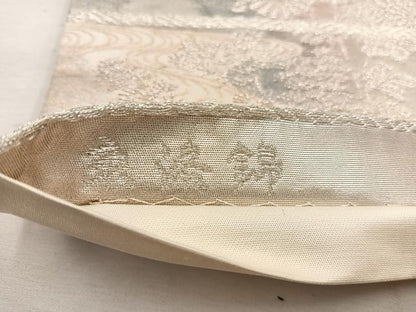 平和屋着物◎六通柄袋帯 京洛錦 風景文 二重引箔 金銀糸 正絹 逸品 BAAW6033mz