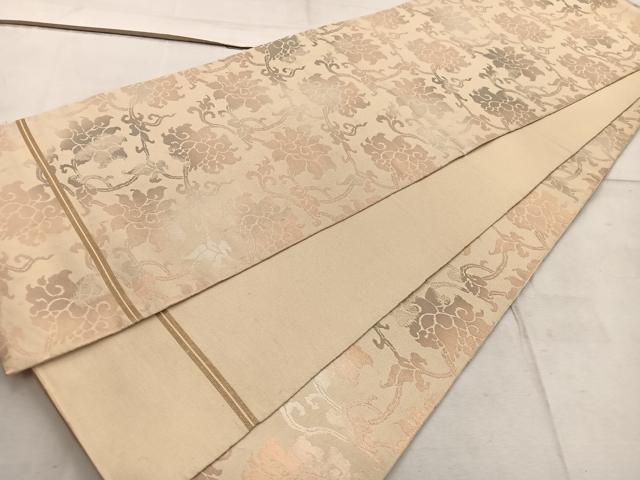 平和屋着物◎全通柄　本袋帯　花唐草文　正絹　逸品　BAAW6057mz