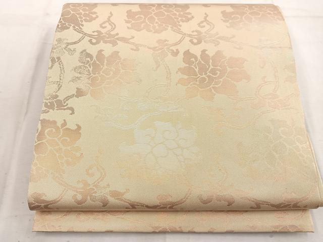 平和屋着物◎全通柄　本袋帯　花唐草文　正絹　逸品　BAAW6057mz