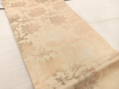 平和屋着物◎全通柄　本袋帯　花唐草文　正絹　逸品　BAAW6057mz