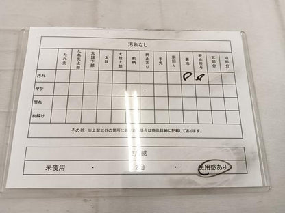 平和屋着物◎六通柄袋帯　唐織　立波文　銀糸　正絹　逸品　BAAW6079mz
