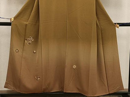 平和屋着物■訪問着　総刺繍　竹屋町刺繍　草花文　暈し染め　正絹　逸品　未使用　BAAW6086mz
