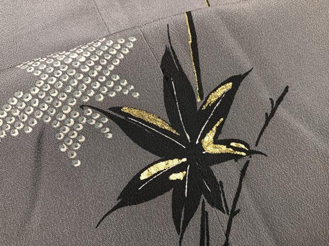 平和屋着物■色留訪問着　枝楓文　金彩　正絹　逸品　BAAW6097mz