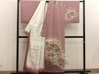 平和屋着物■訪問着 地紙重ね花文 暈し染め 金彩 正絹 逸品 BAAW6115mz