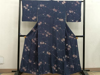 平和屋着物■上質な小紋 枝花文 正絹 逸品 BAAW6126mz