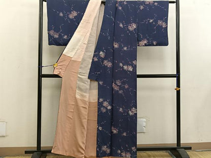 平和屋着物■上質な小紋 枝花文 正絹 逸品 BAAW6126mz