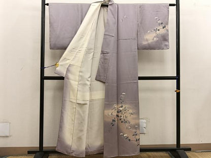 平和屋着物■訪問着 友禅 流水花文 暈し染め 正絹 逸品 BAAW6127mz