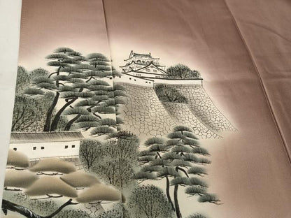 平和屋着物■訪問着 手描き 風景文 暈し染め 正絹 逸品 BAAW6131mz