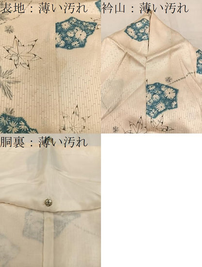 平和屋着物■上質な小紋 菊花文 正絹 逸品 BAAW6136mz