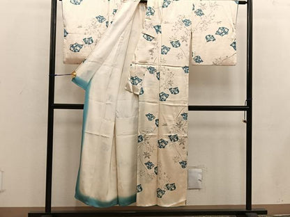 平和屋着物■上質な小紋 菊花文 正絹 逸品 BAAW6136mz