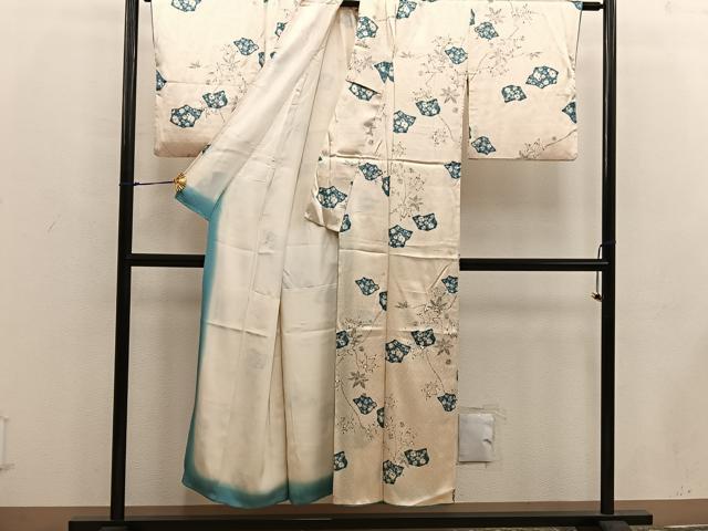 平和屋着物■上質な小紋 菊花文 正絹 逸品 BAAW6136mz