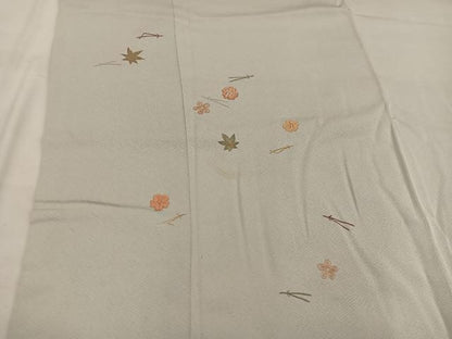 平和屋着物■訪問着　駒刺繍　吹き寄せ文　正絹　逸品　BAAW6137mz