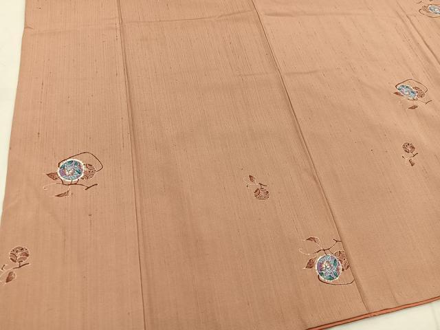 平和屋着物■上質な紬 絞り 草花文 正絹 逸品 BAAW6138mz