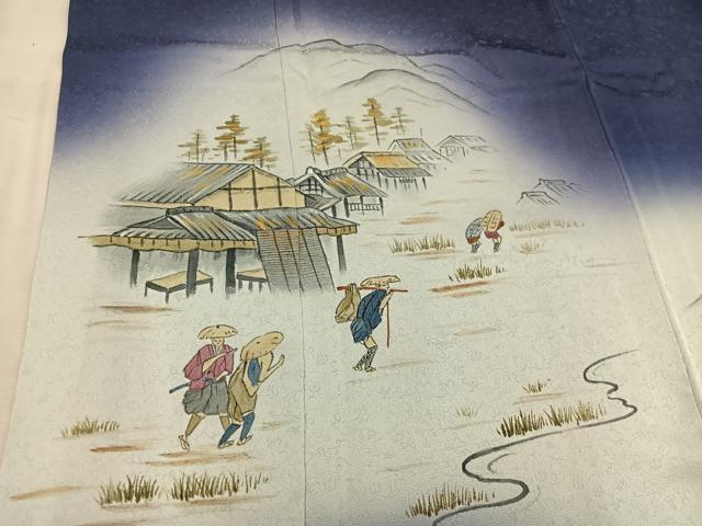 平和屋着物■訪問着 作家物 人物風景文 暈し染め 正絹 逸品 BAAW6139mz