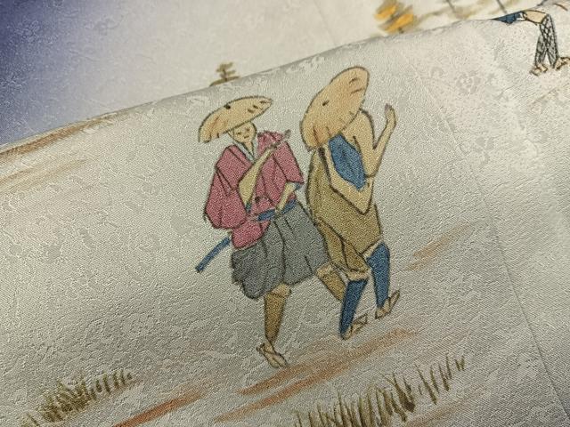 平和屋着物■訪問着 作家物 人物風景文 暈し染め 正絹 逸品 BAAW6139mz